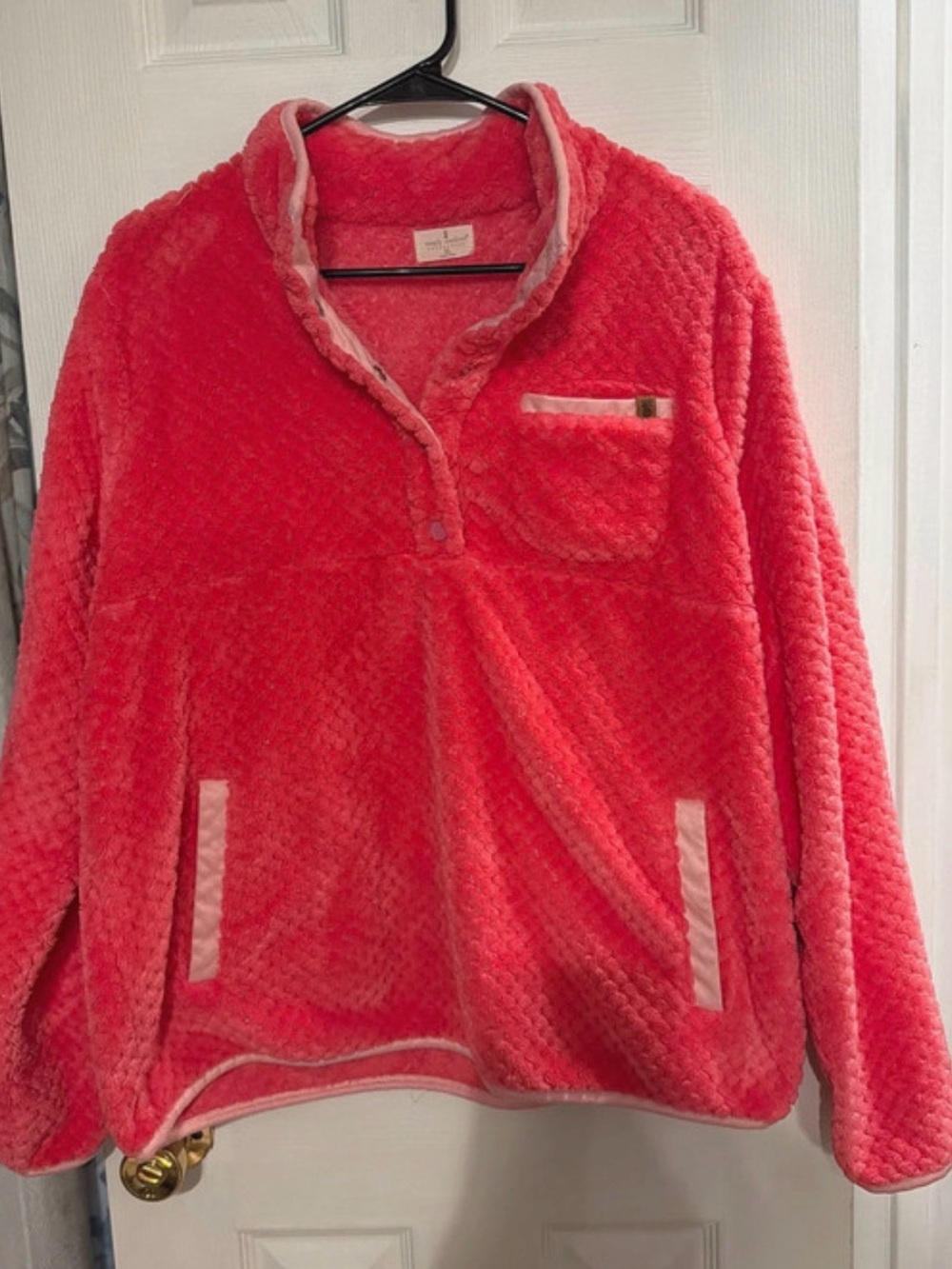 Simply Southern Coral Plush Fleece Pullover Vest